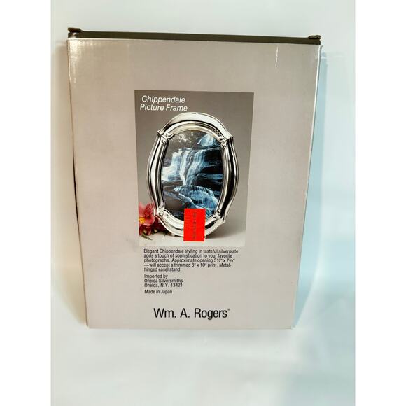 Vintage Chippendale Silverplated Picture Frame William A. Rogers 5.25x7.375" NIB - Picture 3 of 4